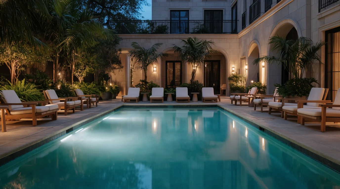 Boutique amenity pool maintained by Cerulean